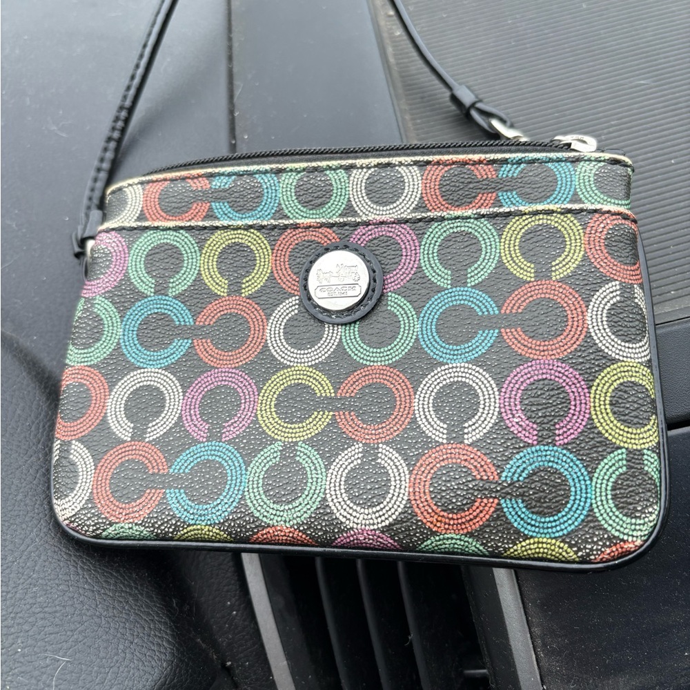 Coach Waverly Multi-Color C Wristlet, - Picture 3 of 5